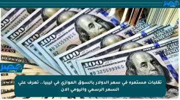 تقلبات مستمرة في سعر الدولار بالسوق الموازي في ليبيا.. تعرف على السعر الرسمي واليومي الآن